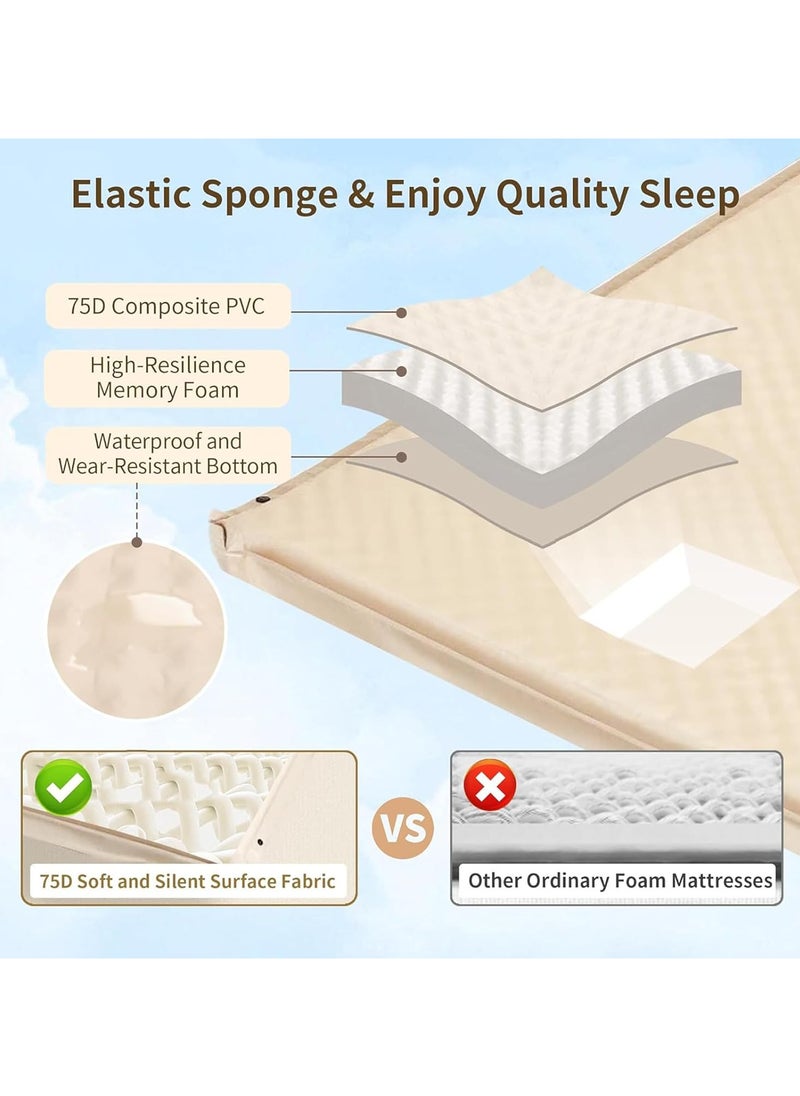 Generic - Air Bed Mettress with Built-in Electric Pump, Inflatable Air Mettress Sleeping Pad, Portable Roll Up Bed, Inflatable Outdoor Mat for Tent Camping Car Truck for Single People (3cm/single) - Image 1