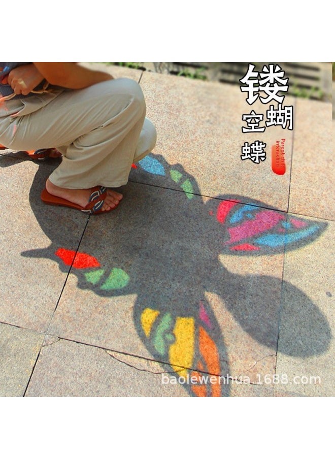 null - Corrugated Cardboard Butterfly Wings Shape Kindergarten School Ring Creation Performance Handmade DIY Art Light And Shadow Cellophane-Color:Wearable Meiyi Butterfly-original Color Type A - Image 1