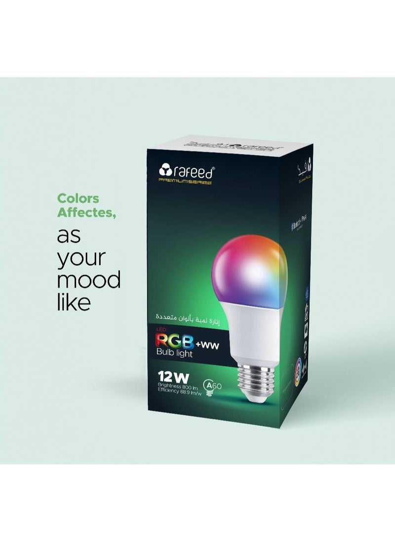 Rafeed RAFEED LED Smart Wi Fi Bluetooth Bulb RGB Warm White Dimmable 12W (ANR0413)  - Image 5