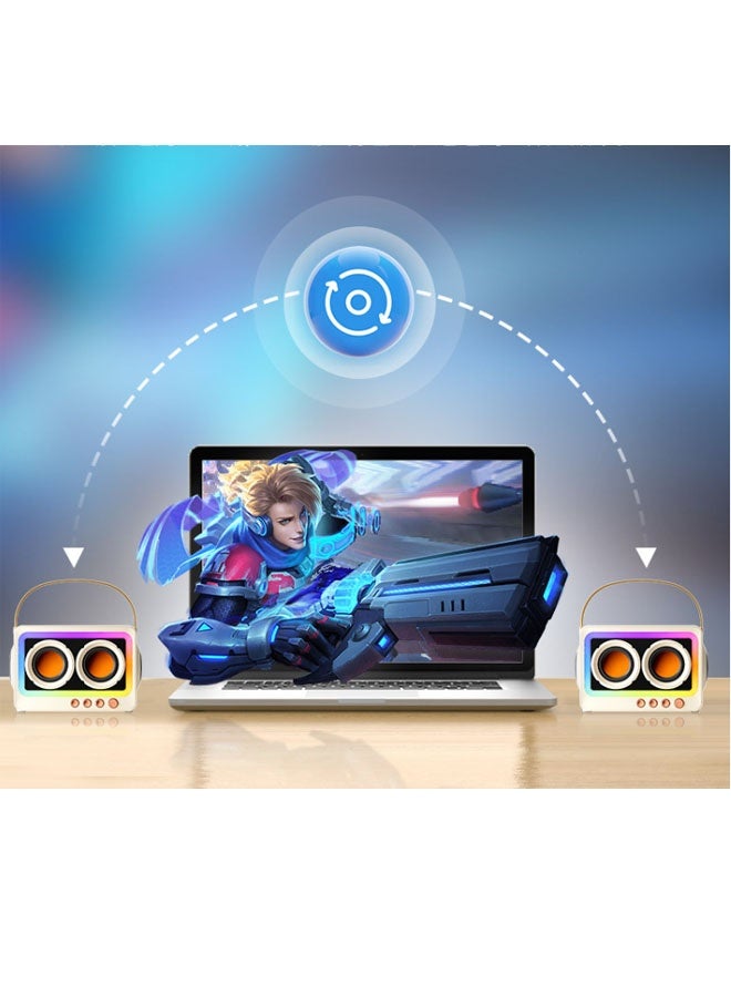 نيوترل مكبر صوت بلوتوث محمول C40 مزود بفتحة لبطاقة الذاكرة ومضخم صوت وإضاءة RGB نابضة بالحياة وتشغيل الموسيقى واستقبال المكالمات. مثالي للألعاب ومشاهدة الأفلام وحفلات أعياد الميلاد وتناول الطعام في الهواء الطلق والمزيد. (أخضر) - Image 2