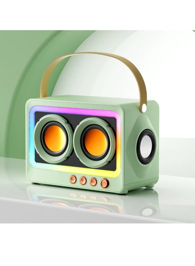 نيوترل مكبر صوت بلوتوث محمول C40 مزود بفتحة لبطاقة الذاكرة ومضخم صوت وإضاءة RGB نابضة بالحياة وتشغيل الموسيقى واستقبال المكالمات. مثالي للألعاب ومشاهدة الأفلام وحفلات أعياد الميلاد وتناول الطعام في الهواء الطلق والمزيد. (أخضر) - Image 1