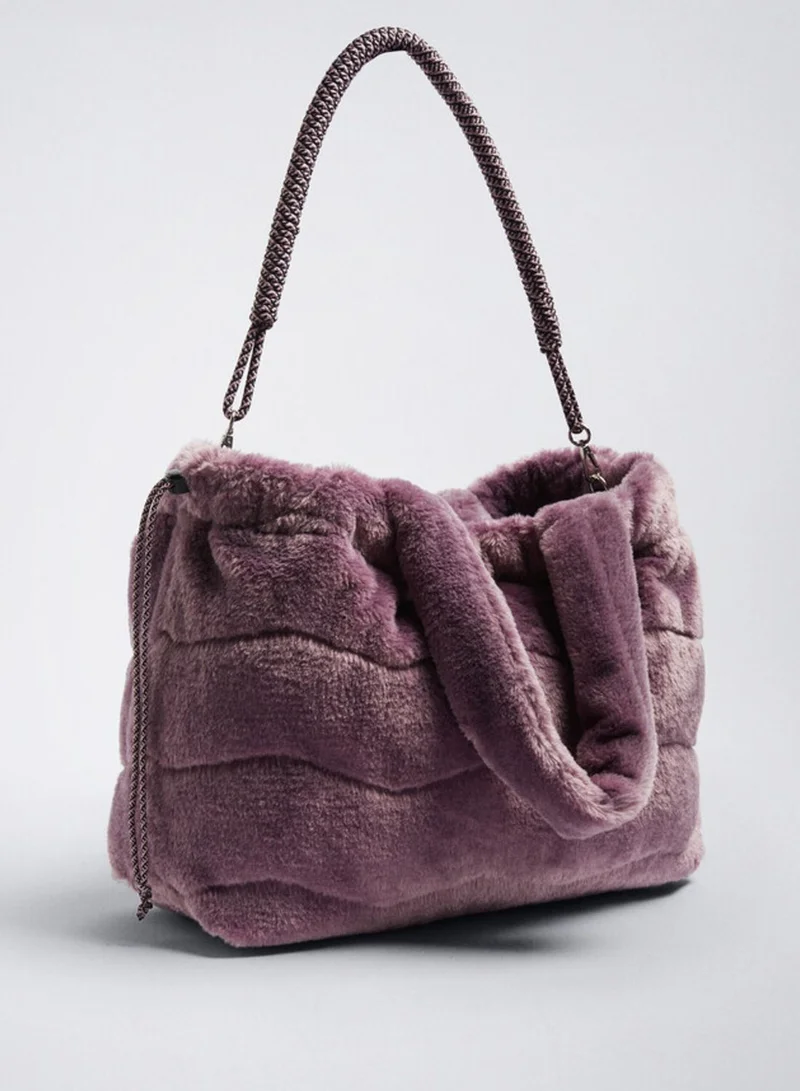 PARFOIS Faux Fur Shopper Bag