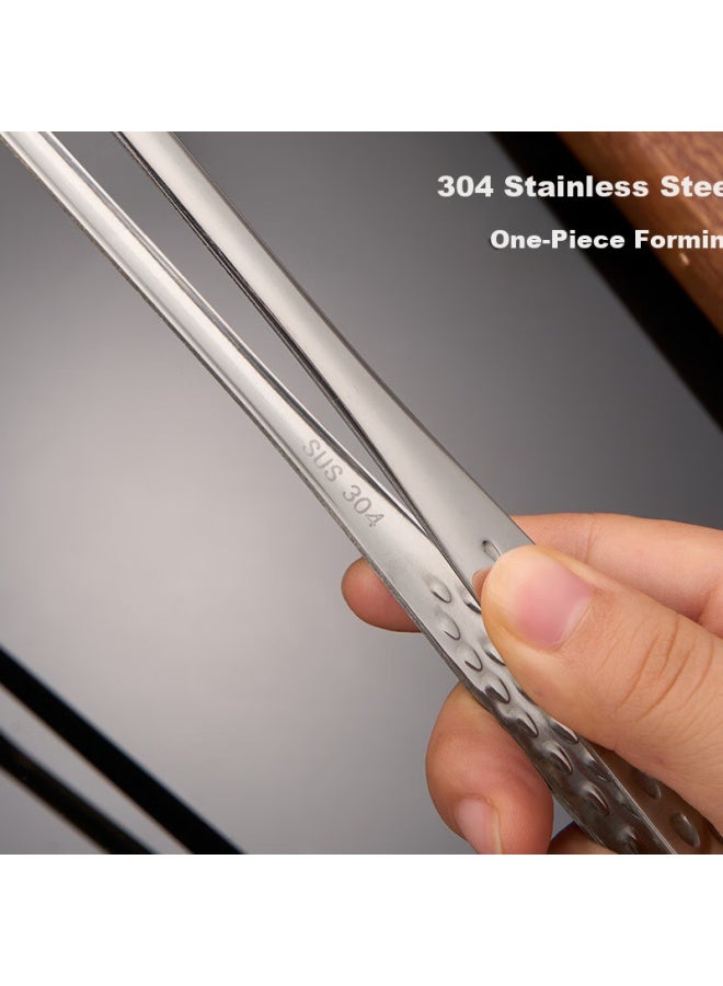 JD.com ملقط مطبخ جديز من الفولاذ المقاوم للصدأ، ملقط شواء بدرجة غذائية مع مقبض ممتد مضاد للحروق للاستخدام المنزلي - Image 1