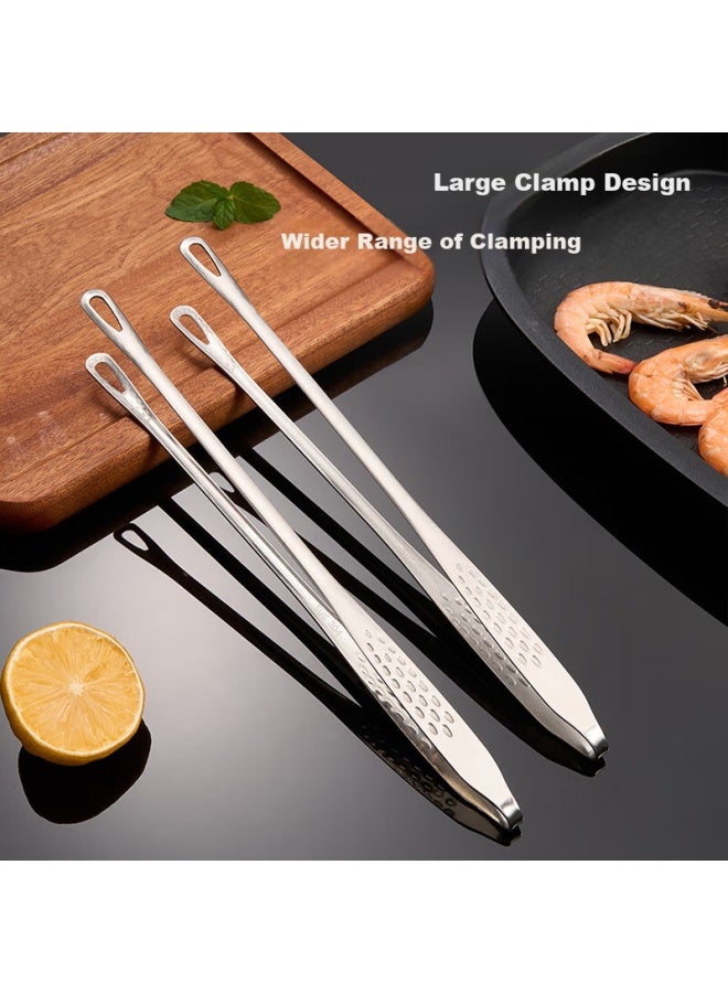 JD.com ملقط مطبخ جديز من الفولاذ المقاوم للصدأ، ملقط شواء بدرجة غذائية مع مقبض ممتد مضاد للحروق للاستخدام المنزلي - Image 5