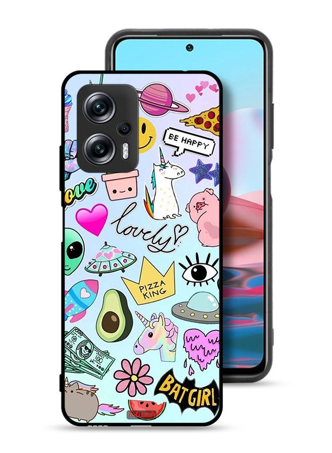 Tolwak Xiaomi Poco X4 GT Protective Case Cover Lovely Stickers - Image 1