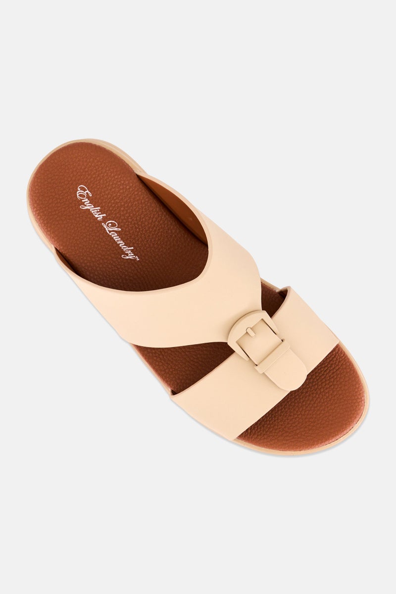 English Laundry Men Slip On Arabic Sandals, Khaki - Image 4