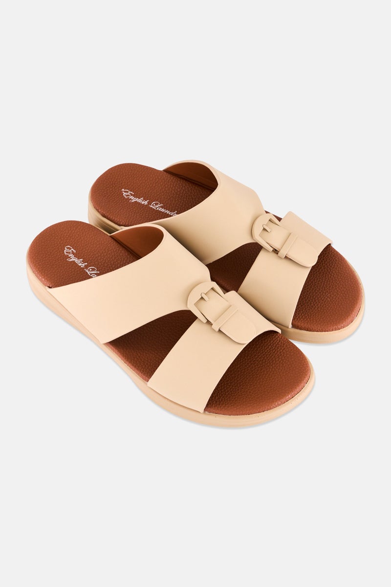 English Laundry Men Slip On Arabic Sandals, Khaki - Image 2