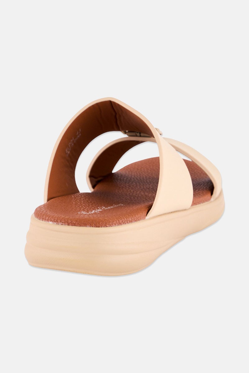 English Laundry Men Slip On Arabic Sandals, Khaki - Image 3