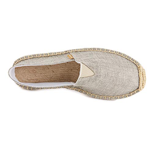 Alexis Leroy Men's Original Classic Canvas Braided Rope Flat Espadrilles Beige 7-7.5 US - Image 5
