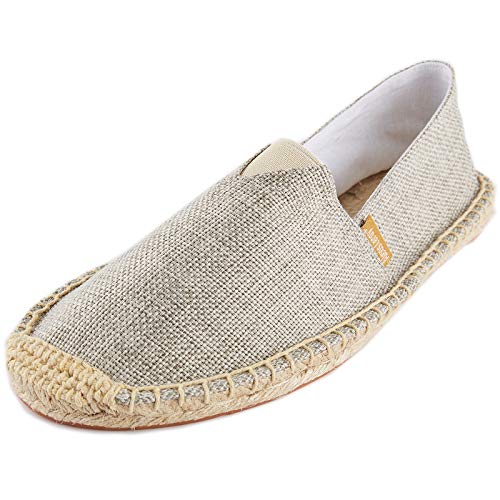 Alexis Leroy Men's Original Classic Canvas Braided Rope Flat Espadrilles Beige 7-7.5 US - Image 1