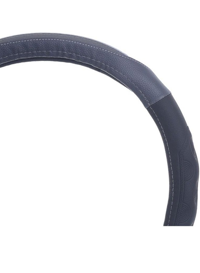 غطاء طارة دركسيون من الجلد والمطاط - رمادي غامق - توتش 01 - Image 2