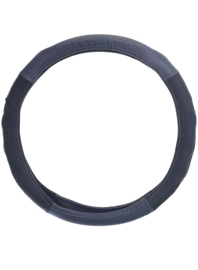 غطاء طارة دركسيون من الجلد والمطاط - رمادي غامق - توتش 01 - Image 3