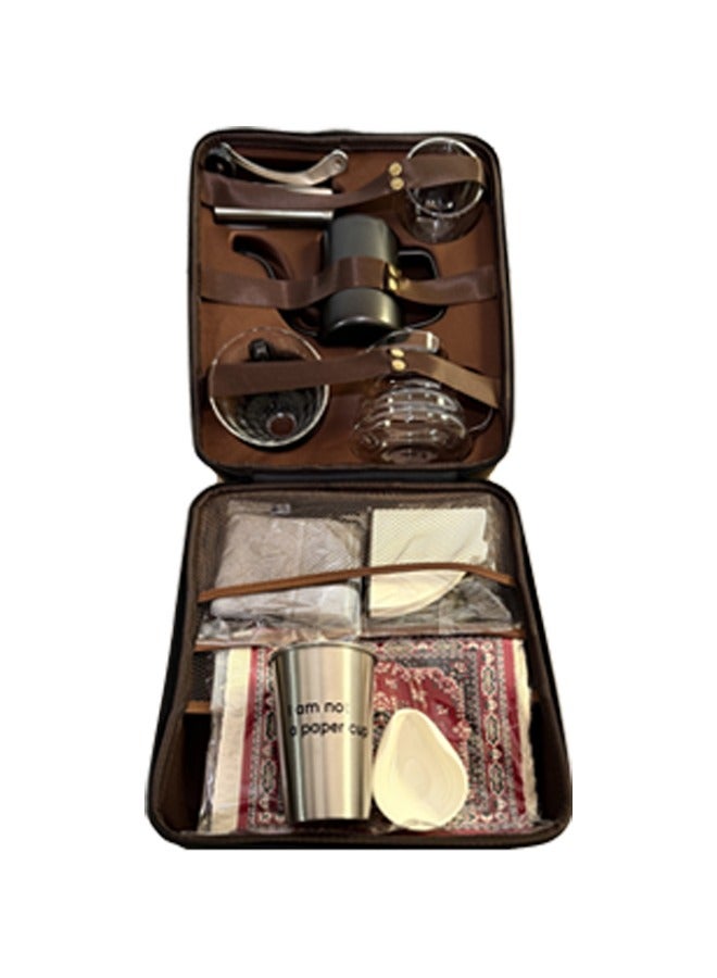 V60 Coffee Set 16-piece Drip Coffee Maker Set All-in-one Portable Travel Bag  - Image 4