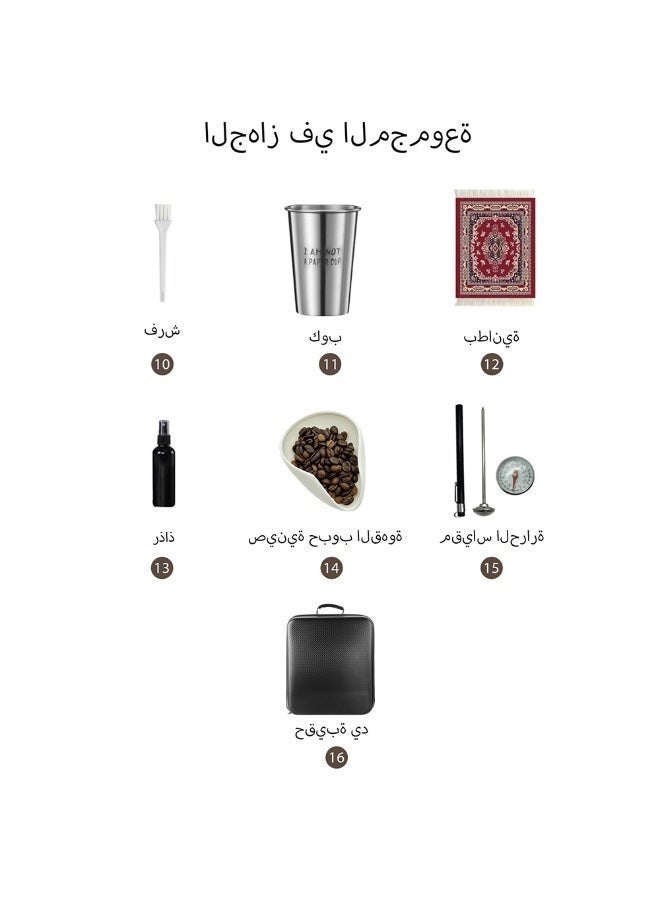 V60 مجموعة القهوة 16 قطعة قطرة صانع القهوة مجموعة كل في واحد حقيبة السفر المحمولة - Image 4