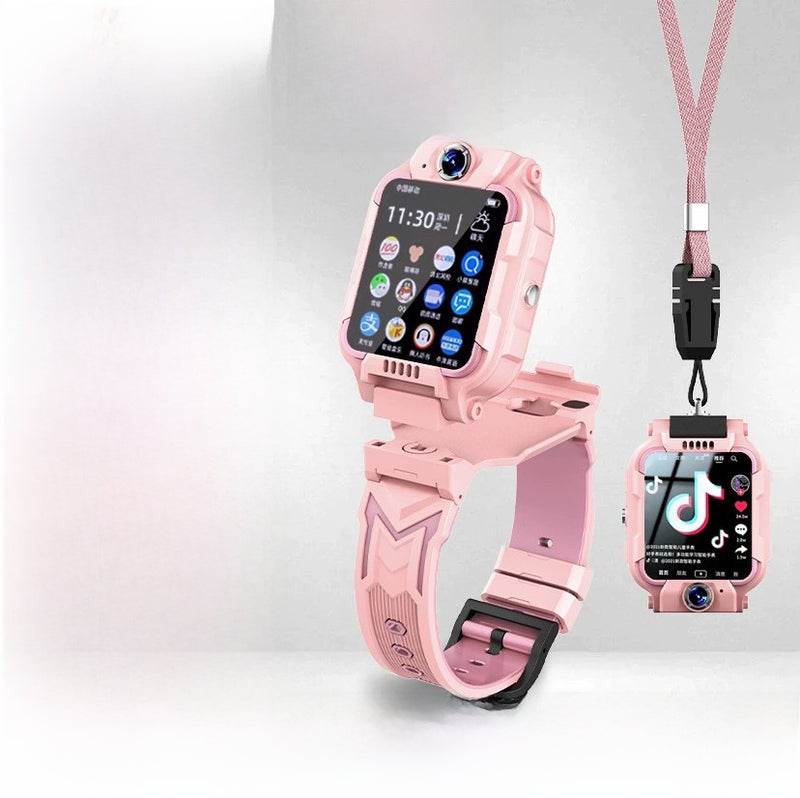 5G Smart Kids Watch with Video Call  GPS Waterproof 5g pink 【rotating double Camera + Video Call + APP download + change payment】 128G distribution rope