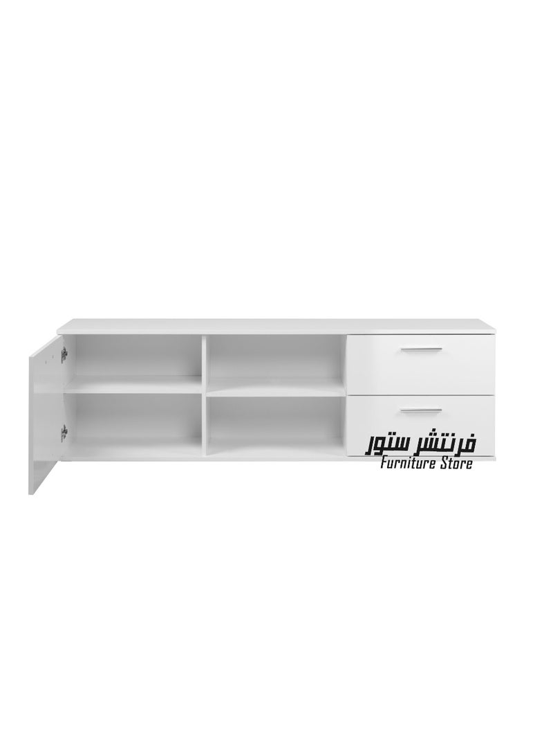 فرنتشر ستور وحدة تليفزيون مودرن - ارتفاع 40 سم - عرض 120 سم - عمق 30 سم ، من فرنتشر ستور.  - Image 2