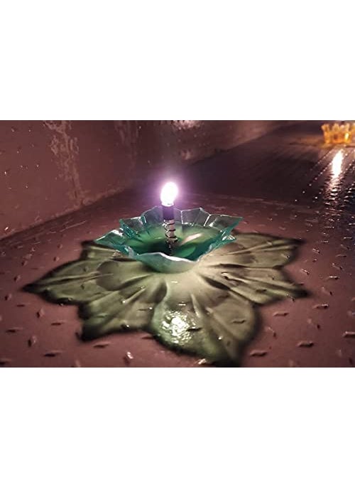 FLUZOV FLUZOV 3D Reflection Shadow Combo Special Reusable Colourful Multi Pattern Diwali Oil Diva Diwali Decoration Lamps for Pooja Fancy Diwali Diya Set of 12 Pieces  - Image 2