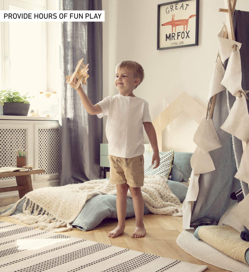 Puzzled 3D Puzzle Nieuport 17 Airplane - Wood Craft Construction Model Kit Aircraft, Fun Educational DIY Wooden Toy Assemble Model Unfinished Craft Hobby to Build & Paint for Decoration - 30pc Pack - Image 4