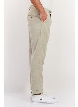 Sorbino Men Regular Fit Chambray Dress Pants, Beige  - Image 2