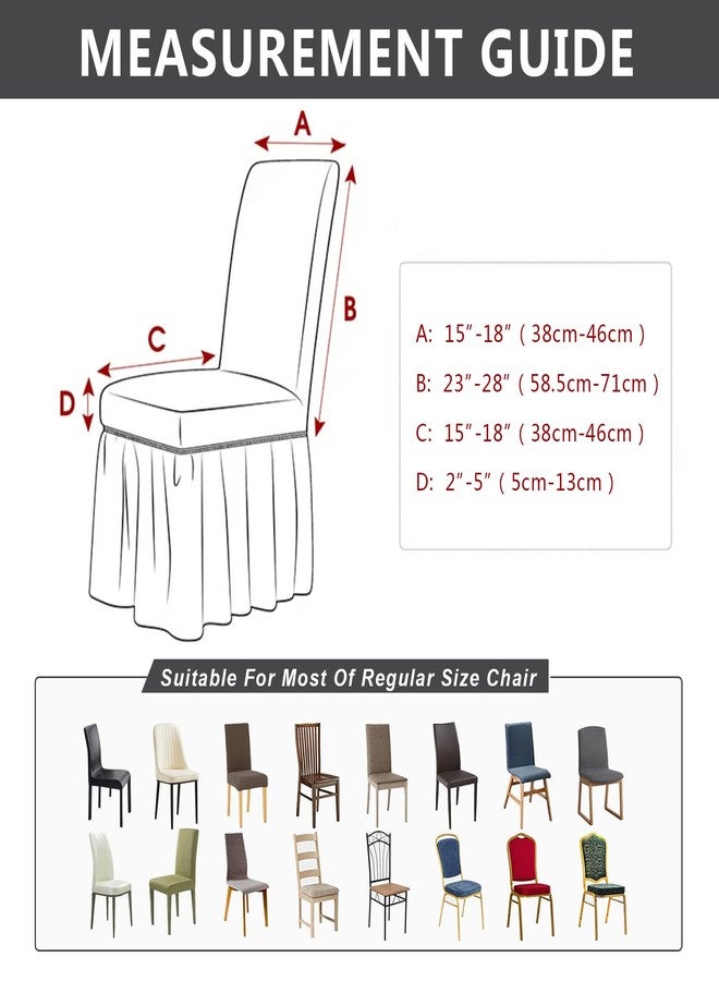 molasofa Chair Covers for Dining Room Set of 4,Seat Covers for Dining Chairs with Skirt,1 Piece No-Pilling Washable Fitted Kitchen Chair Covers(4Pcs,Peacock Blue) - Image 5