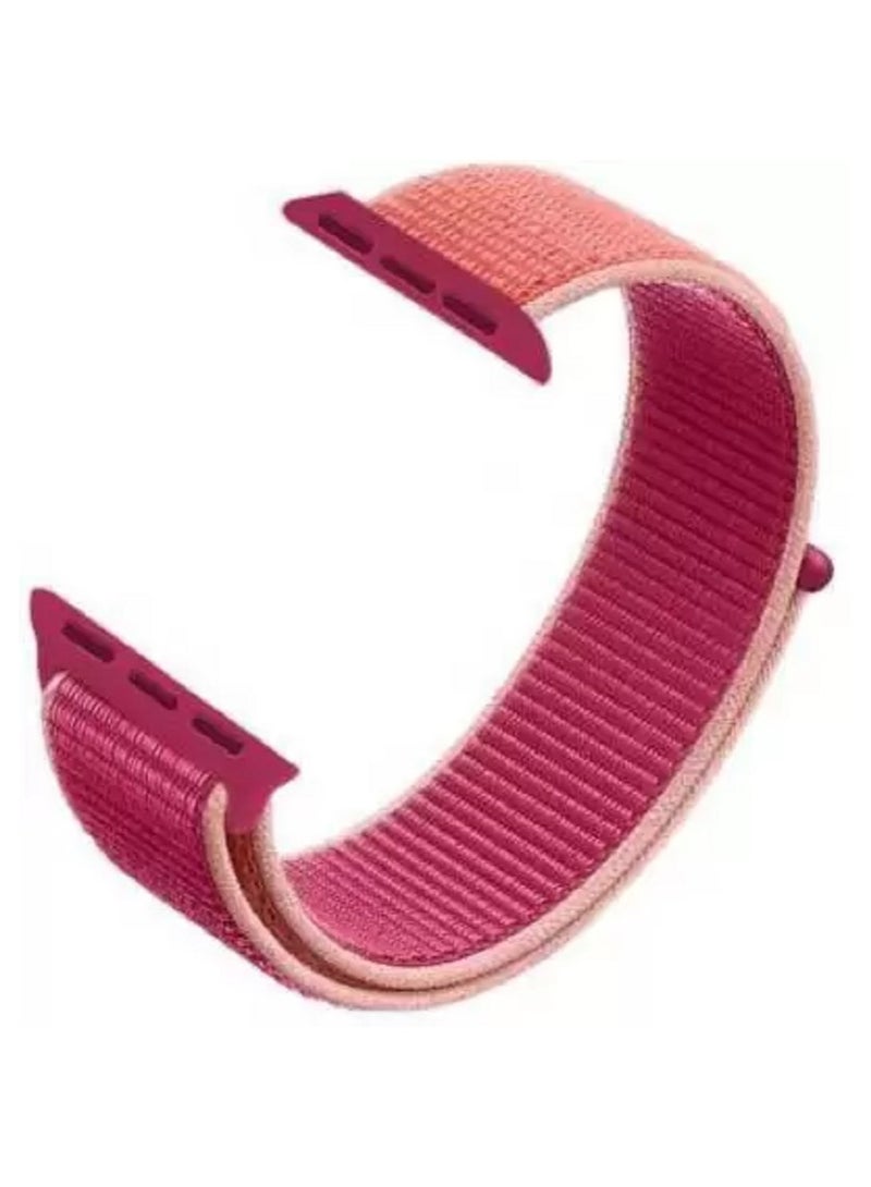 CATANES Nylon Sport Loop Band Compatible for Apple Watch 42mm (Series 10) 38mm 40mm 41mm Pomegranate - Image 4