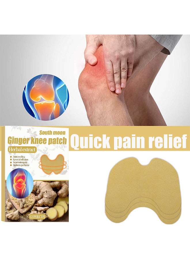ساوث مون جينجر ركبتك تصحيح آلام تخفيف الاحترار الجص بقع ألم في الالتهاب بقع الحرارة لتخفيف آلام الركبة والالتهابات تدوم طويلًا من آلام المفاصل ، 12 قطعة - Image 3