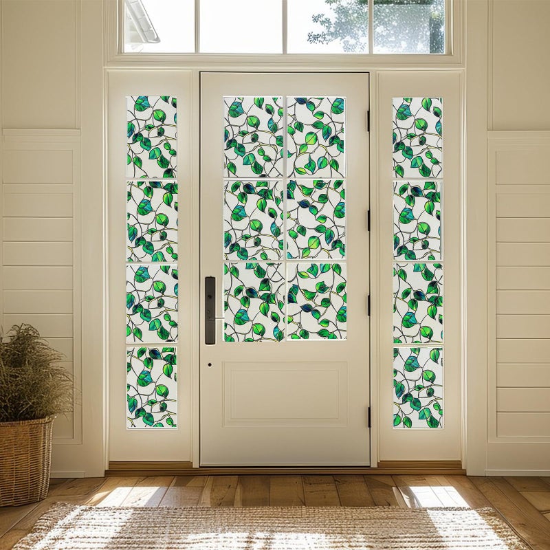 SOMWISE Frosted Glass Window Film, Heat Insulation, UV Block, Anti-Glare, One Way Privacy Tint, Static Cling for Home Bathroom Door, Renter Friendly, Day & Night Privacy - Image 3
