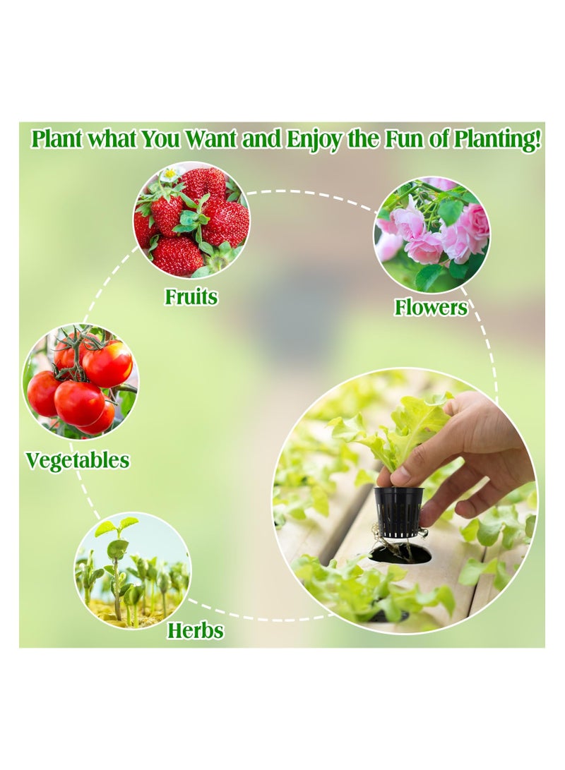 KASTWAVE Rockwool Cubes for Hydroponics with Net Pots, 1in Rock Wool Planting Cubes 72 Plugs & 1.5 inch 50 Net Cups, Plant Nursery Net Cups for Hydroponics, Self Watering Cotton Wick Cord - Image 4