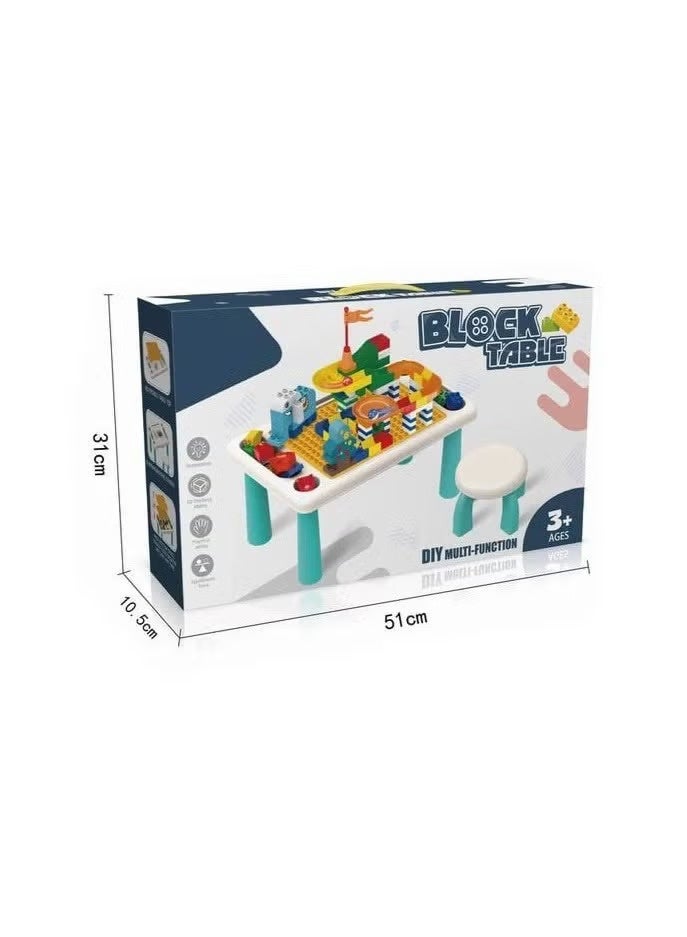 2-in-1 Kids Building Blocks Table with Chair and 75 Pieces – Educational Play Set for Creativity and Imagination - Image 4