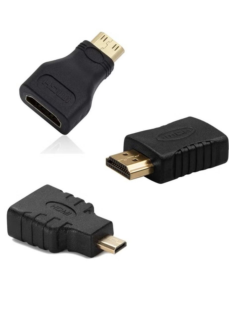 HDMI - Micro HDMI to HDMI Connector – 3.5cm | High-Quality Cable for Seamless Audio & Video Transfer, Connect Devices to TV, Monitor, or Projector | Compact, Durable, and Reliable Adapter - Image 1