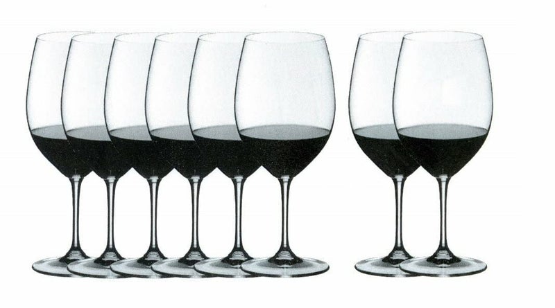 Riedel Vinum Bordeaux/Merlot/Cabernet Wine Glasses  Pay For 6 Get 8  21.52 Ounce - Image 1