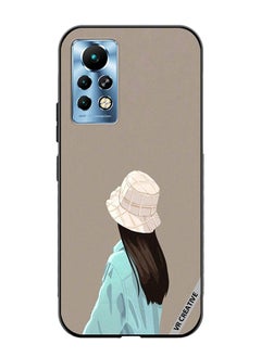 Protective Case Cover For Infinix Note 11 Pro Brown Hat Girl Design Multicolour