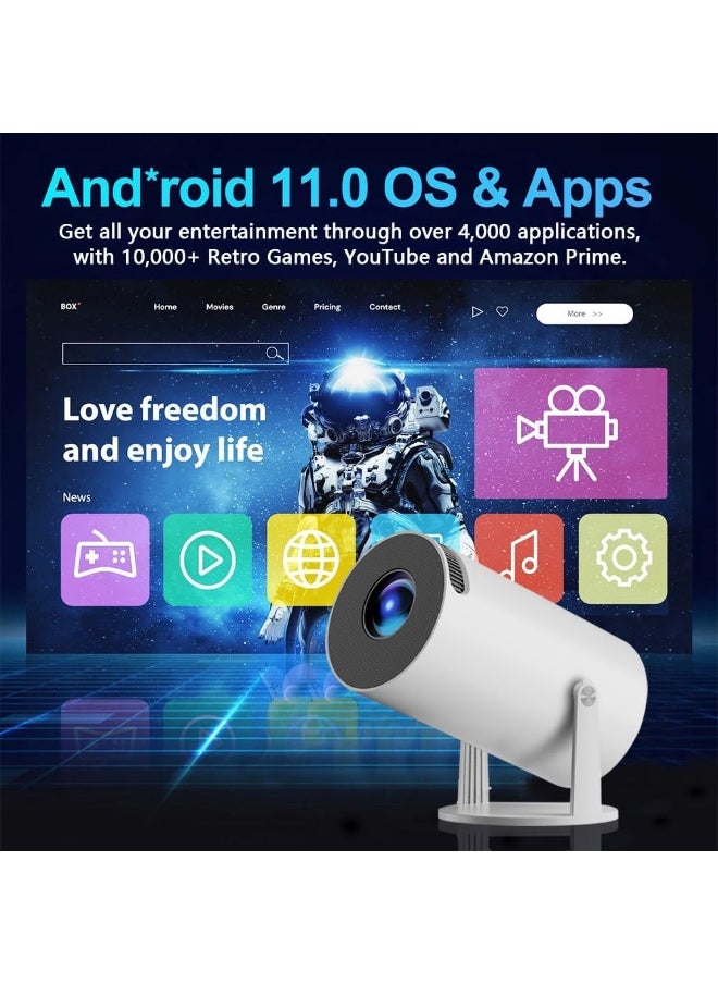 JAJEEK X10 Plus Retro Game Console with Built-In 10000+ Games | 4K HD Projector with Plug & Play TV Game Stick | Dual 2.4G Wireless Controllers | HDMI & WiFi Output | Portable LED Gaming Projector for Kids, Family, Friends, Home or Outdoor Entertainment  - Image 2