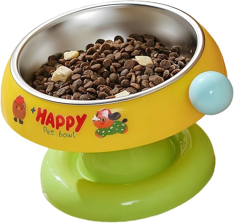Heightened Rustless Pet Bowl with Not Slip Base Tomcatties and Canines Ergonomic Feeding Scheme Strong Rustproof Heightened Pet Bowl - Image 3