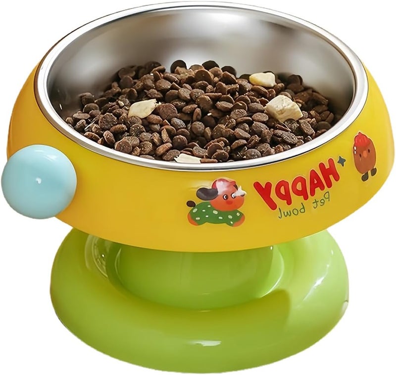 Heightened Rustless Pet Bowl with Not Slip Base Tomcatties and Canines Ergonomic Feeding Scheme Strong Rustproof Heightened Pet Bowl - Image 4