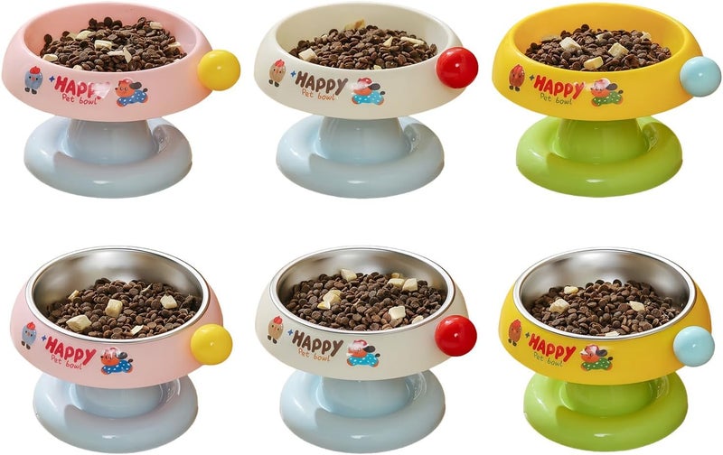 Heightened Rustless Pet Bowl with Not Slip Base Tomcatties and Canines Ergonomic Feeding Scheme Strong Rustproof Heightened Pet Bowl - Image 5