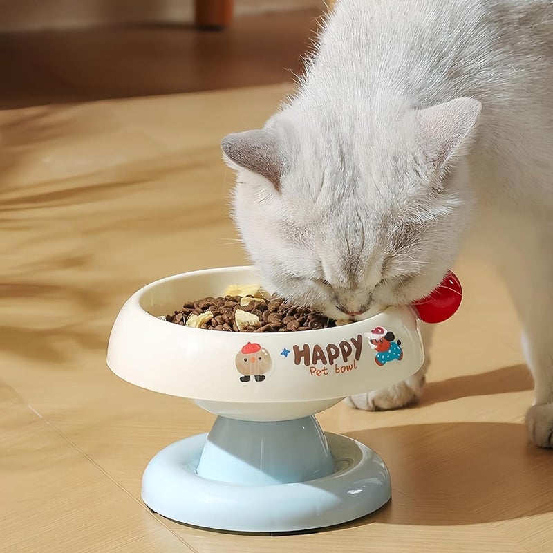 Heightened Rustless Pet Bowl with Not Slip Base Tomcatties and Canines Ergonomic Feeding Scheme Strong Rustproof Heightened Pet Bowl - Image 2