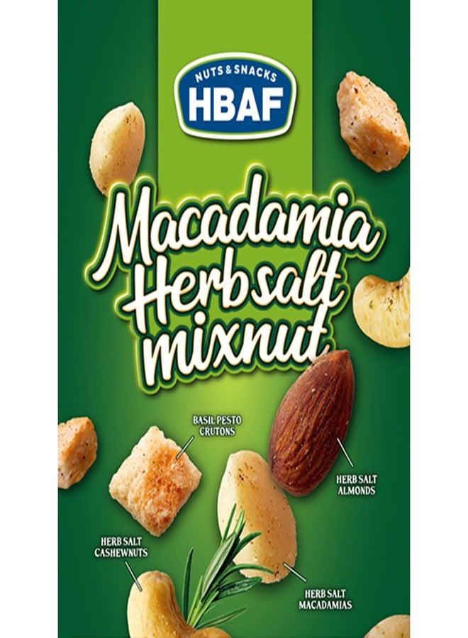 HBAF Macadamia Herb Salt Mixed Nuts – Premium Blend of Macadamia, Almonds, Cashews & Crunchy Croutons, Savory & Nutty Snack, 190g (6.7oz) - Image 3