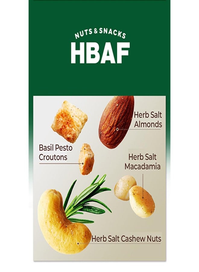 HBAF Macadamia Herb Salt Mixed Nuts – Premium Blend of Macadamia, Almonds, Cashews & Crunchy Croutons, Savory & Nutty Snack, 190g (6.7oz) - Image 4