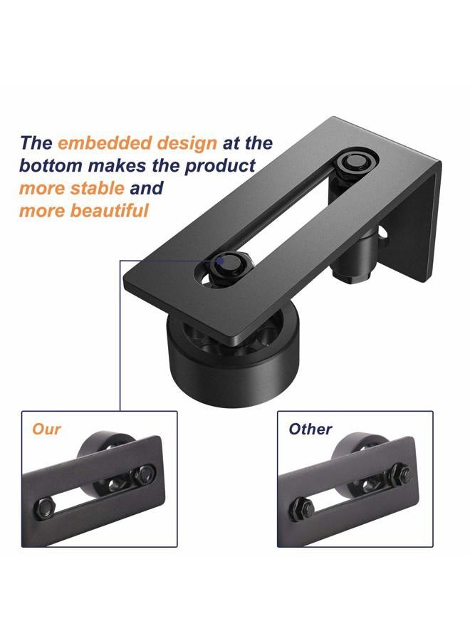 SMARTSTANDARD Adjustable Floor Guide for All Sliding Barn Door - 8 Setup Options for DIYers - Flush Design Bottom Flat Barn Door Floor Guide Stay Roller (Black) - Image 2