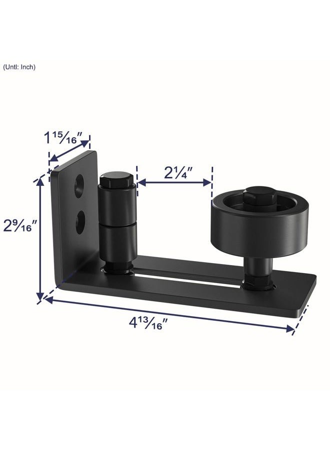 SMARTSTANDARD Adjustable Floor Guide for All Sliding Barn Door - 8 Setup Options for DIYers - Flush Design Bottom Flat Barn Door Floor Guide Stay Roller (Black) - Image 5