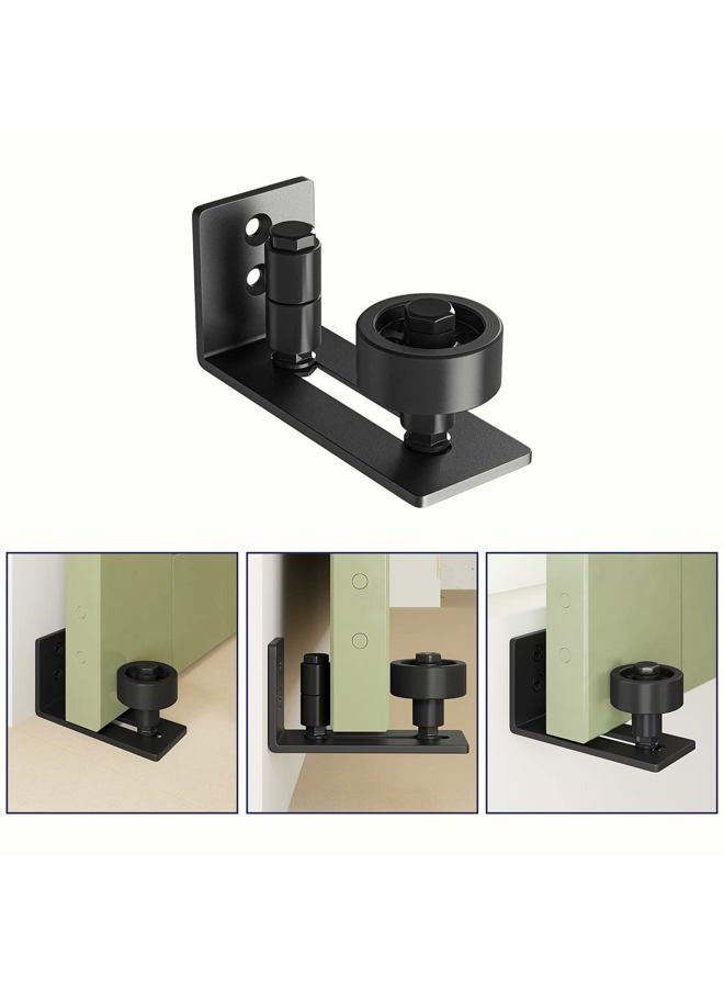 SMARTSTANDARD Adjustable Floor Guide for All Sliding Barn Door - 8 Setup Options for DIYers - Flush Design Bottom Flat Barn Door Floor Guide Stay Roller (Black) - Image 4