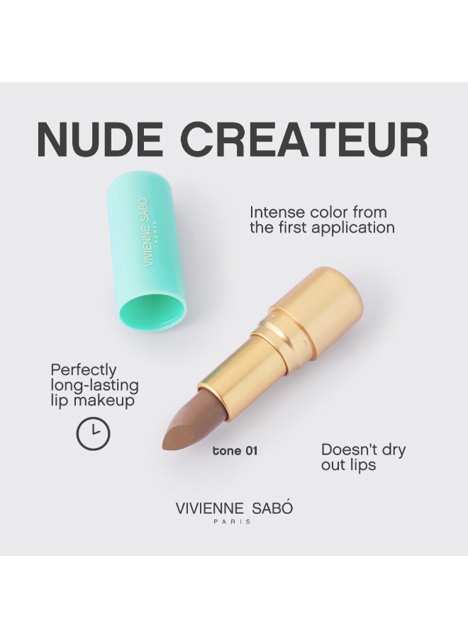 Vivienne Sabo Lipstick Rouge a levres Nude Createur shade 01 - Image 2