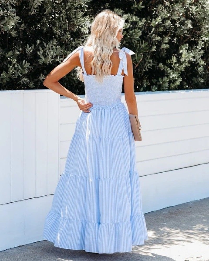 European and American foreign trade new women's sling strapless dress long skirt sexy dress cross-border new products Pink S - Image 5