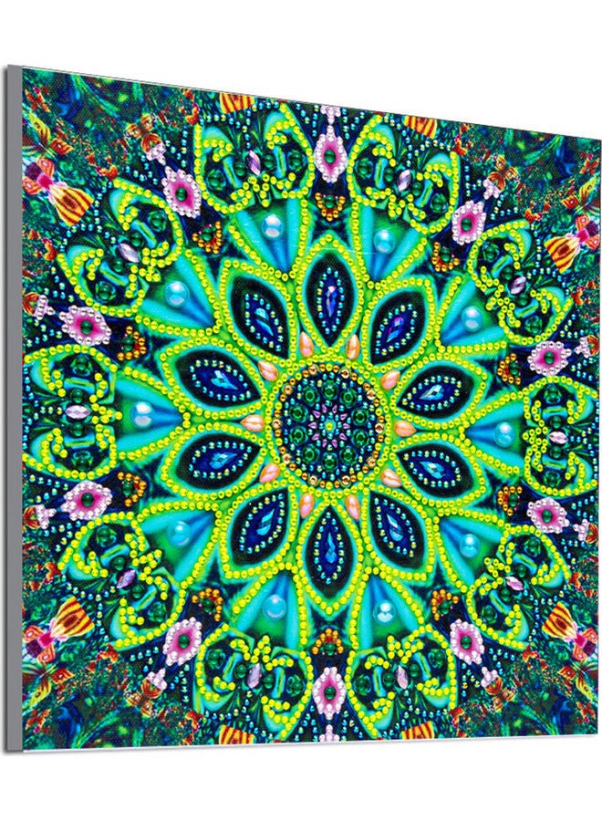 نيبمينينت لوحة فنية ماسية خماسية الأبعاد مطرزة بالألماس على شكل زهرة لديكور المنزل يمكنك صنعها بنفسك متعدد الألوان 32.00*2.00*8.00سم - Image 1