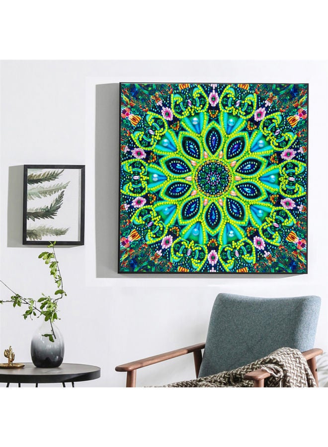 نيبمينينت لوحة فنية ماسية خماسية الأبعاد مطرزة بالألماس على شكل زهرة لديكور المنزل يمكنك صنعها بنفسك متعدد الألوان 32.00*2.00*8.00سم - Image 5