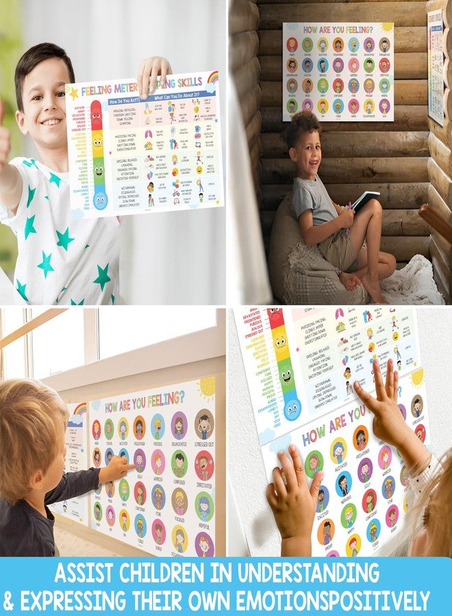 HAMIEW Feelings Chart for Kids Colorful - Coping Skills Emotions Chart Poster - Calm Down Corner Supplies - Mental Health Posters for Kids - School Counselor Psychologist Toddler Preschool Homeschool - Image 3