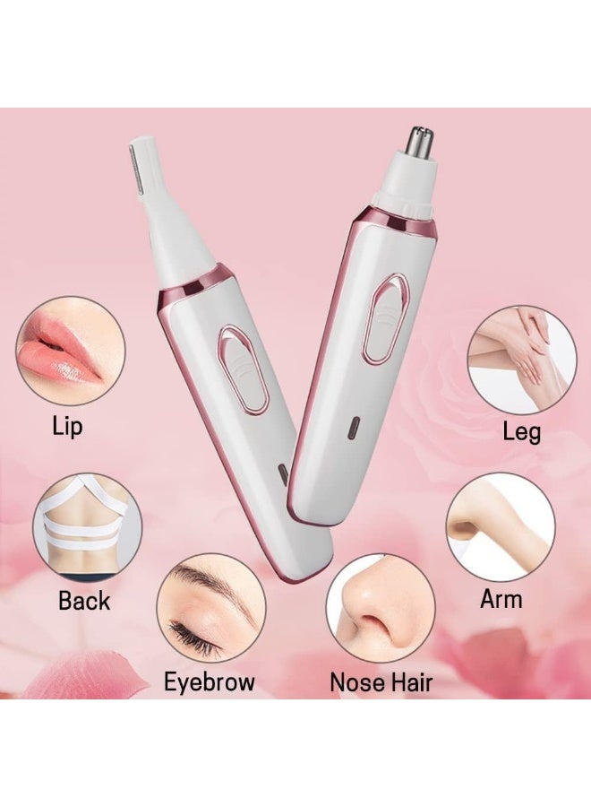 SUCITY Multi Eyebrow Trimmer, 4 in 1 Hair Trimmer Epilator for Women, USB Rechargeable ABS+UV Electric Shaver for Women, Painless Shaver Hair Clipper for Bikini, Nose Hair, Eyebrow, Body, Sideburn - Image 4