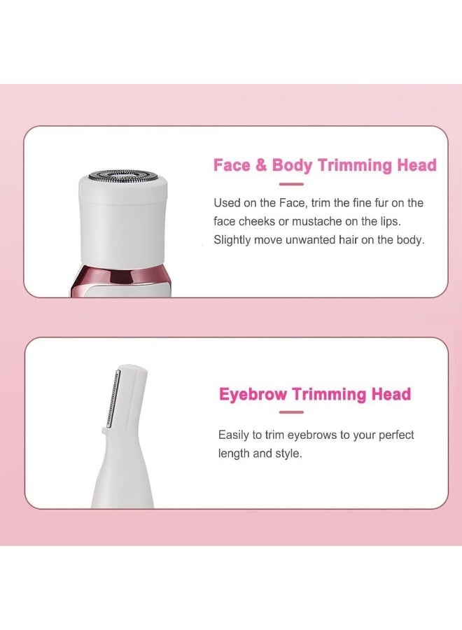 SUCITY Multi Eyebrow Trimmer, 4 in 1 Hair Trimmer Epilator for Women, USB Rechargeable ABS+UV Electric Shaver for Women, Painless Shaver Hair Clipper for Bikini, Nose Hair, Eyebrow, Body, Sideburn - Image 2