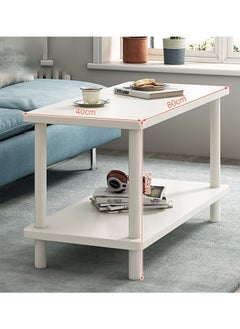 NKX 2 layer Minimalist rectangular Coffee Table for Bedroom and Living Room  40x80 cm 
